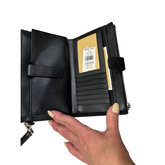 Michael Kors Jet Set large double zip wristlet wallet black - Picture 8 of 8